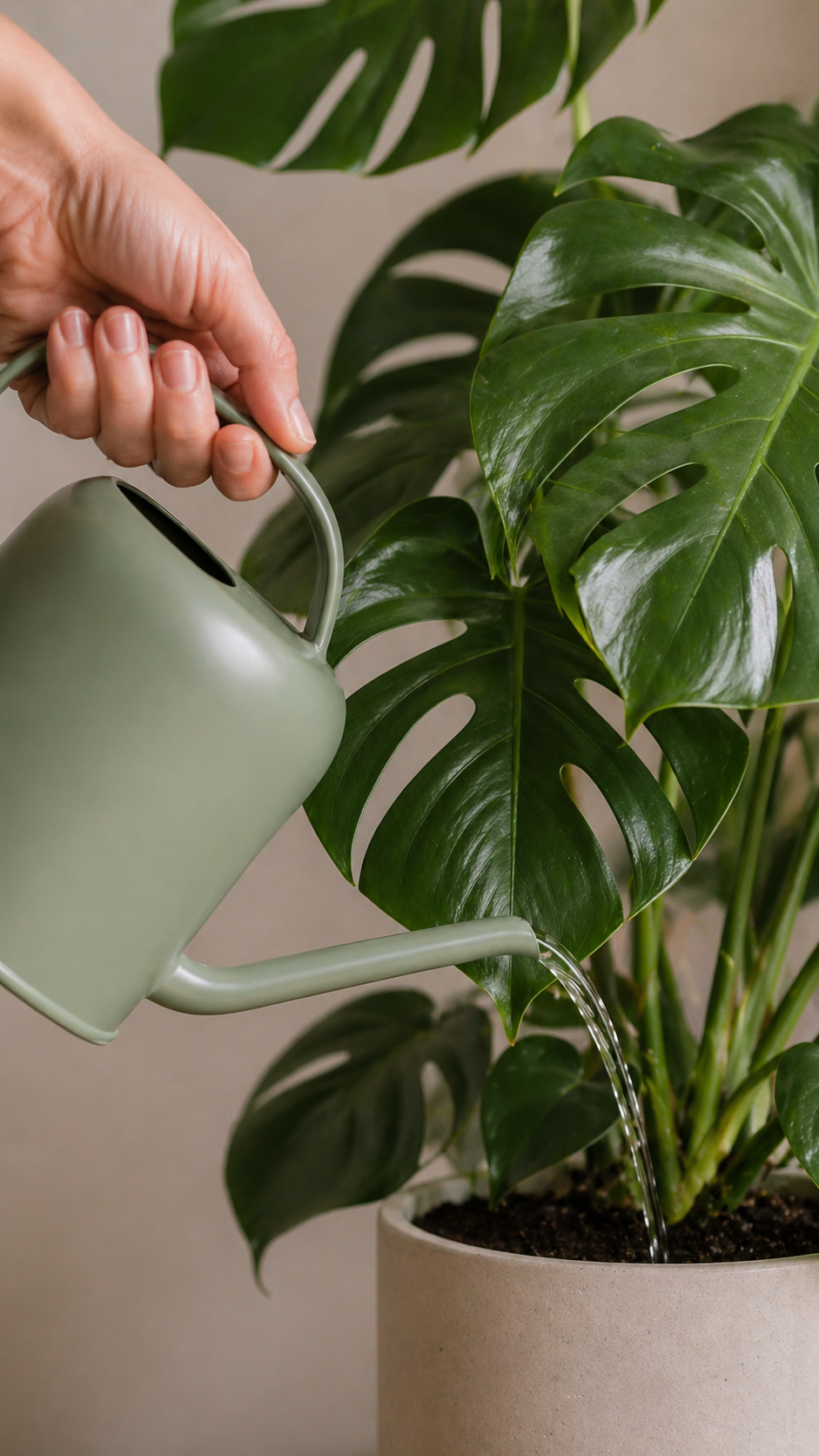 Monstera gatenplant water geven Kamergroen